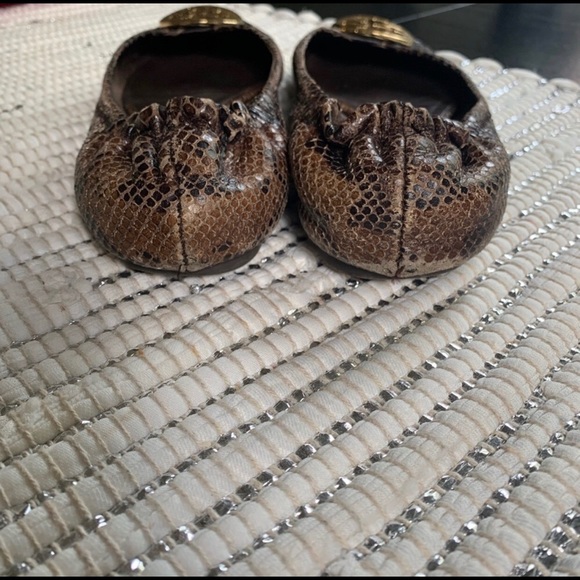 COPY - Tory Burch Snakeskin Reva Flats (black and brown) - Picture 4 of 5